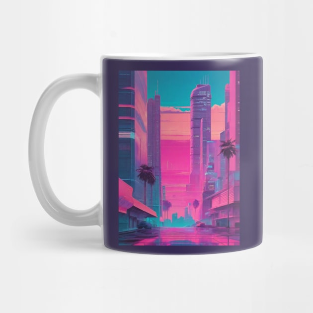 Vaporwave city aesthetic by Spaceboyishere